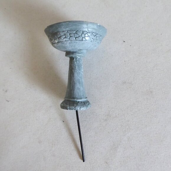 NEW FAIRY GARDEN VILLAGE MINIATURE WOOD FENCE BIRD BATH BICYCLE LOT - Picture 8 of 11